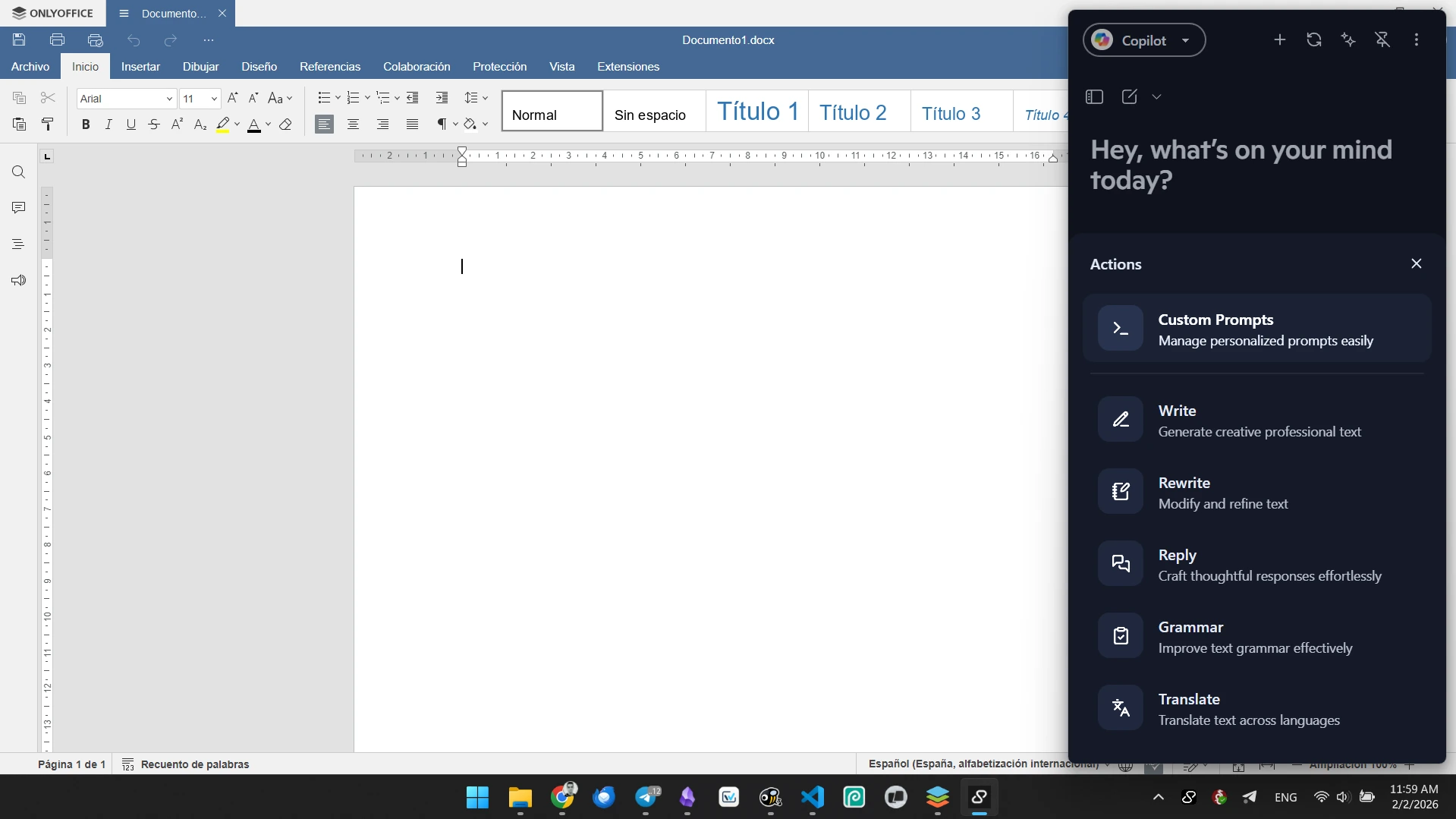 Copilot on Sidekickbar