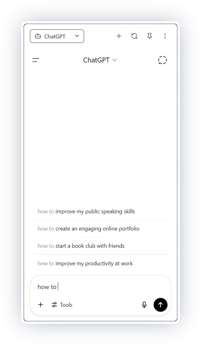 AI Assistant Interface